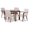 Baxton Studio Glenda Mid-Century Modern Greyish Beige Fabric and Walnut Brown Finished Wood 5-Piece Dining Set 187-7364-8959-Zoro - alternate 1